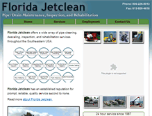 Tablet Screenshot of floridajetclean.com